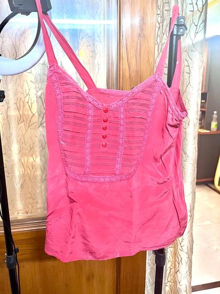 100% Pure Silk Crepe Forever New Lace Embellished  Top - Picture 5 of 7